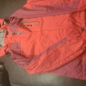 A pink winter jacket